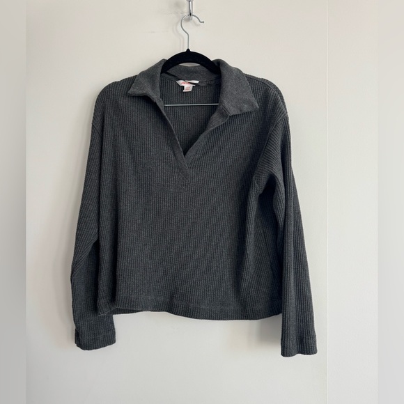 Joe Fresh Sweaters - Joe Fresh Gray Waffle Polo Sweater – Size M